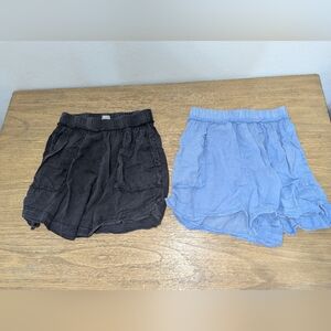 Free People Intimately Free Boxer Shorts With Pockets - Two Shorts Bundle
